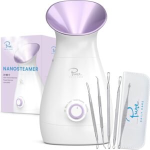 NanoSteamer Large 3-in-1 Nano Ionic Facial Steamer with Precise Temp Control